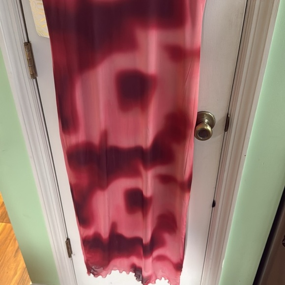 Juniors' Almost Famous Pink Short Sleeve Mesh Funnel Neck Maxi Dress 90s Size XL - Picture 8 of 8